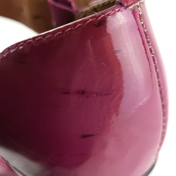 Sofft Patent Leather Purple T Strap Open Toe Adjustable Strap & Buckle Size 6.5M - Picture 13 of 15